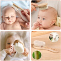 Goat Wool Wooden Baby Hairbrush with Wooden Comb COMBO